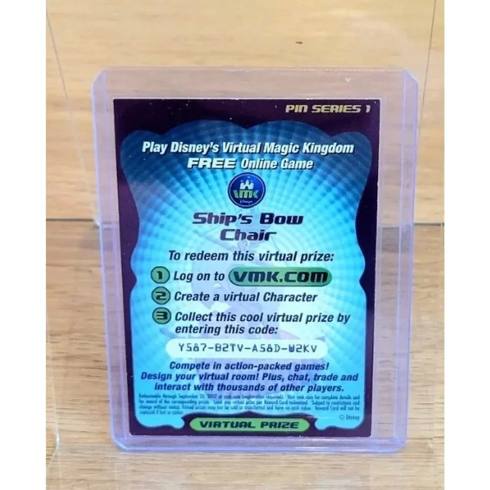 Rare Virtual Magic Kingdom VMK Pirate Ship's Bow Chair